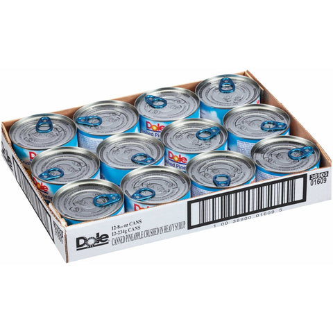Dole Crushed Pineapple in Syrup, 8.249 Ounce -- 12 per case.