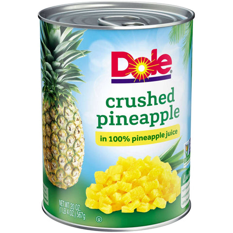 Dole Crushed Pineapple in Juice, 20 Ounce -- 12 per case.