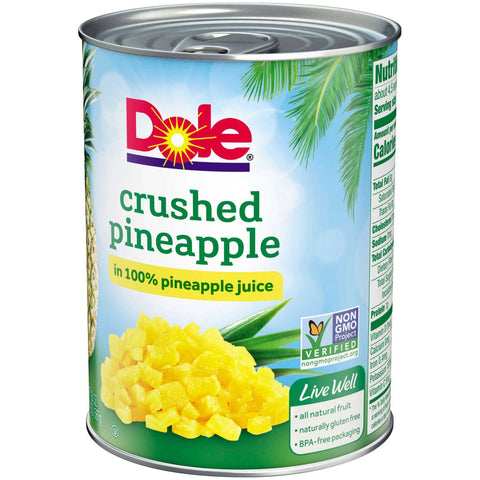Dole Crushed Pineapple in Juice, 20 Ounce -- 12 per case.