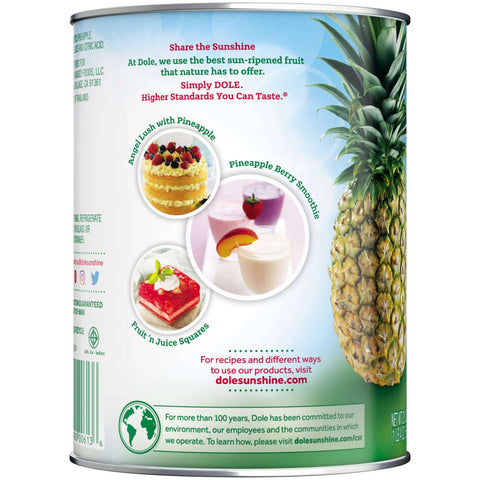 Dole Crushed Pineapple in Juice, 20 Ounce -- 12 per case.