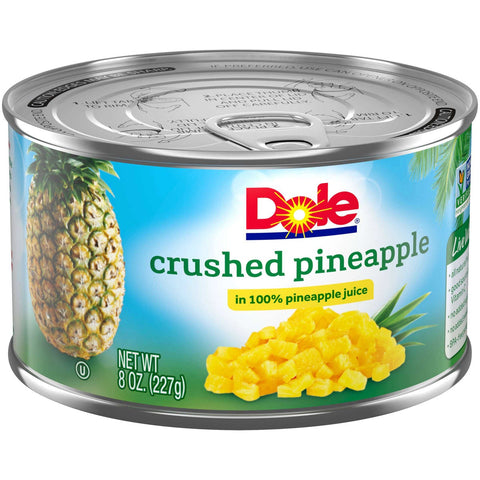 Dole Crushed Pineapple In Juice, 8 Ounce -- 12 per case.