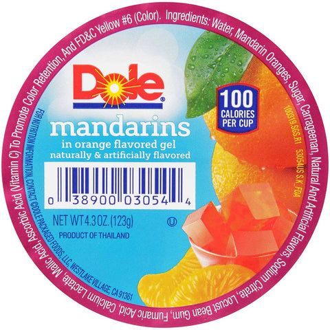 Dole Mandarin In Orange Gel, 4.3 Ounce -- 36 Case