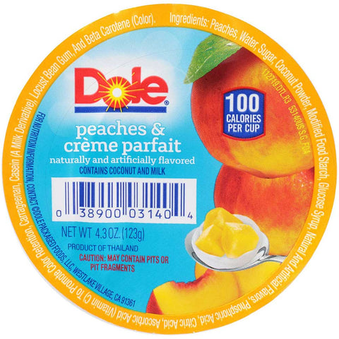 Dole Peach and Creme Yogurt Fruit Parfait, 4.3 Ounce -- 36 per case