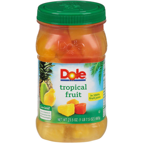 Dole Tropical Fruit in Juice, 23.5 Ounce Jar -- 8 per case.