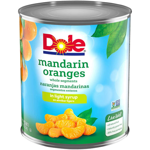 Dole Mandarin Orange In Light Syrup, 100 Ounce -- 6 per case.