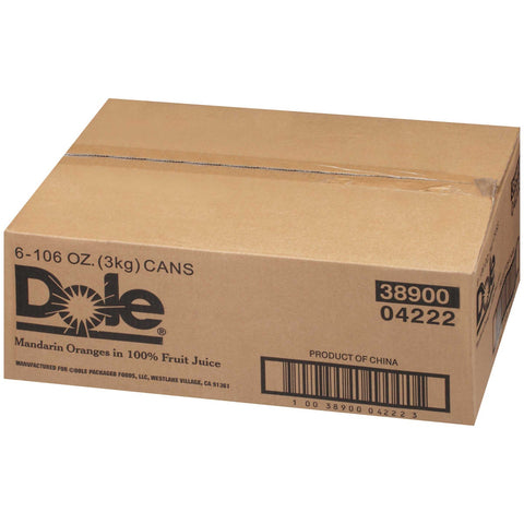 Dole Mandarin Orange Fruit in Juice, 106.187 Ounce -- 6 per case.