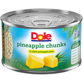Dole Pineapple Chunks In Juice -- 12 per case.
