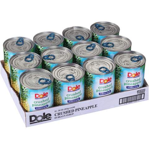Dole Crushed Pineapple in Syrup, 20 Ounce -- 12 per case.