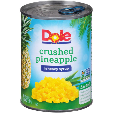 Dole Crushed Pineapple in Syrup, 20 Ounce -- 12 per case.