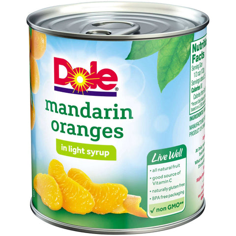 Dole Mandarin Oranges in Light Syrup, 11 Ounce -- 12 per case.