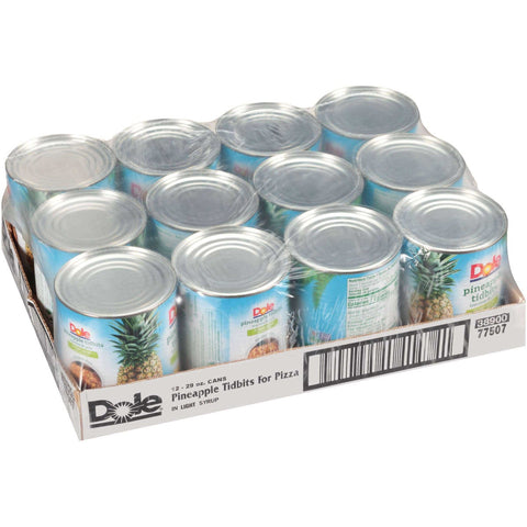 Dole Pineapple Tidbits in Light Syrup, 29 Ounce -- 12 per case