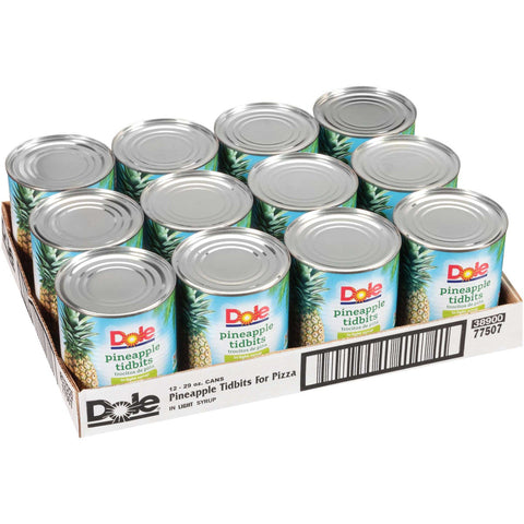 Dole Pineapple Tidbits in Light Syrup, 29 Ounce -- 12 per case