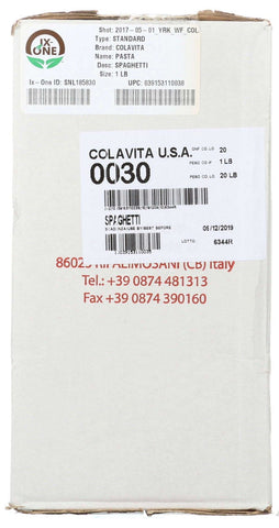 Colavita Bulk Spaghetti Pasta, 20 Pound