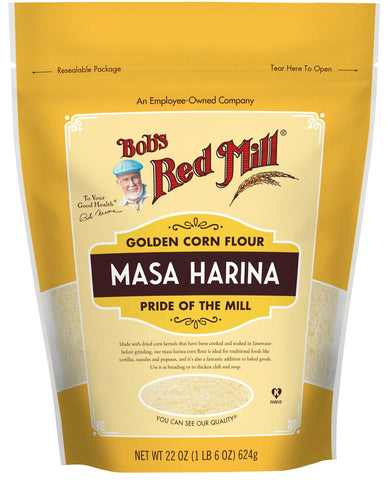Bobs Red Mill Masa Harina Golden Corn Flour, 22 Ounce Pouch -- 4 per case