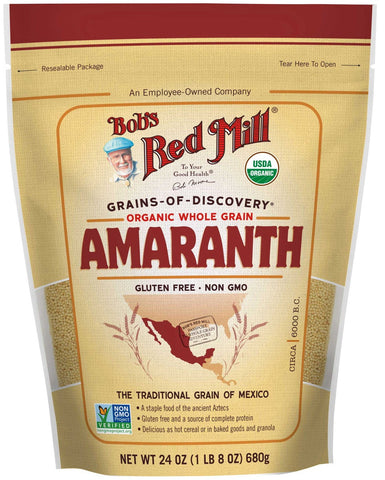 Bobs Red Mill Organic Amaranth Grain, 24 Ounce Pouch -- 4 per case