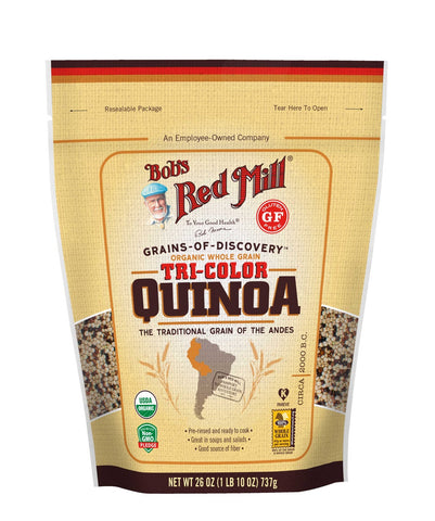 Bobs Red Mill Organic Tri Color Quinoa, 26 Ounce -- 4 per case.
