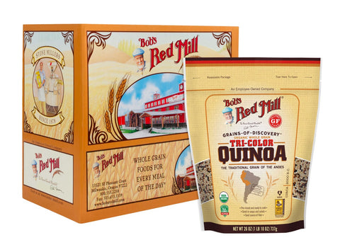 Bobs Red Mill Organic Tri Color Quinoa, 26 Ounce -- 4 per case.