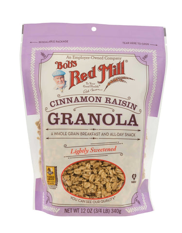 Bobs Red Mill Cinnamon Raisin Granola, 12 Ounce -- 4 per case.