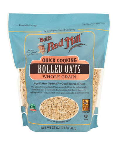 Bobs Red Mill Quick Cooking Rolled Oats, 32 Ounce -- 4 per case.