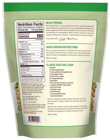 Bobs Red Mill Vegi Soup Mix, 28 Ounce -- 4 per case