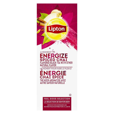 Lipton Spiced Chai Enveloped Hot Tea Bags, 28 count -- 6 per case