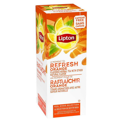 Lipton Orange Enveloped Hot Tea Bags, 28 count -- 6 per case
