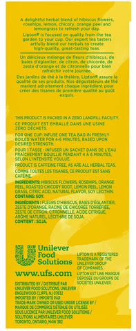 Lipton Lemon Enveloped Hot Tea Bags, 28 count -- 6 per case