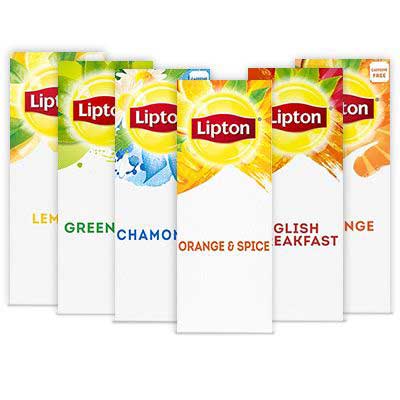 Lipton Black, Green and Herbal Variety Pack Enveloped Hot Tea Bags, 28 count -- 6 per case