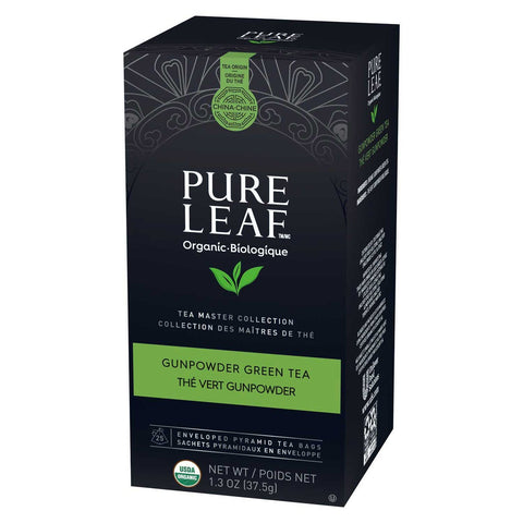 Pure Leaf Organic Gunpowder Green Hot Tea Bags, 25 count per pack -- 6 per case