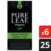 Pure Leaf Organic Gunpowder Green Hot Tea Bags, 25 count per pack -- 6 per case