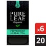 Pure Leaf Organic Peppermint Enveloped Herbal Hot Tea Bags,Caffeine Free, 20 count per pack-- 6 packs per case