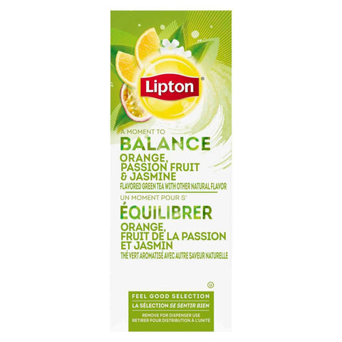 Lipton Green with Orange, Passion Fruit and Jasmine Enveloped Hot Tea Bags, 28 count -- 6 per case