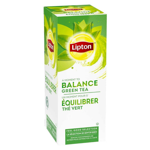 Lipton 100 Percent Natural Green Enveloped Hot Tea Bags, 28 count -- 6 per case