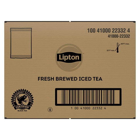 Lipton Black Iced Tea Bags Unsweetened, 5 gallon -- 48 per case