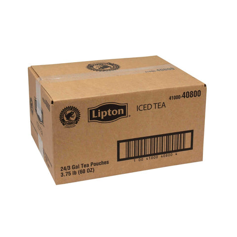 Lipton Black Unsweetened Iced Tea Pouches for Steeping Brewer, 3 gallon -- 24 per case