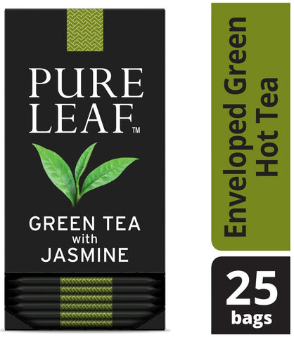Pure Leaf Green with Jasmine Enveloped Hot Tea Bags, 25 count -- 6 per case