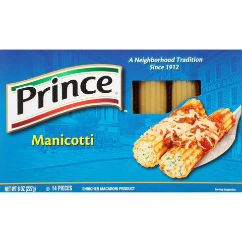 Prince Manicotti Pasta, 8 Ounce -- 12 Case