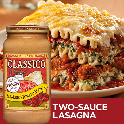 Classico Alfredo Sundried Tomato Sauce, 16 Ounce -- 12 Case