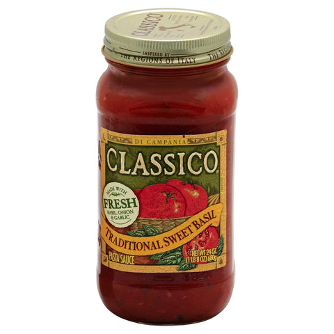 Classico Marinara Sweet Basil Sauce, 26 Ounce -- 12 Case