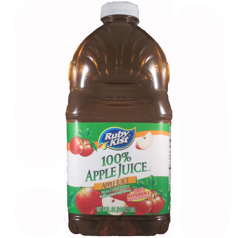 Ruby Kist Juice Apple Plastic Bottle, 64 Ounce -- 8 Case