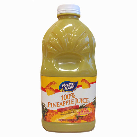 Ruby Kist Pineapple Juice Grip Plastic Bottle, 46 Ounce -- 12 Case