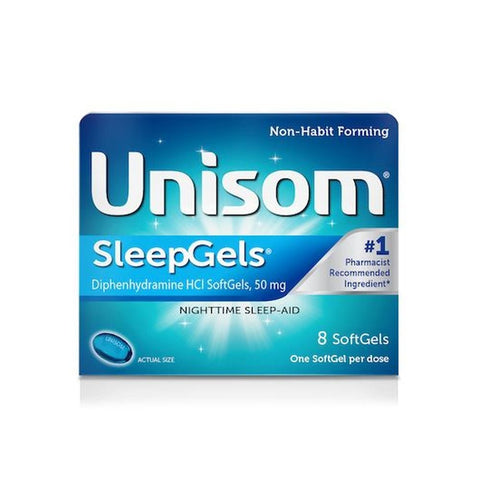 Unisom Sleepgels Nighttime Sleep Aid Softgels - 8 per pack -- 36 packs per case
