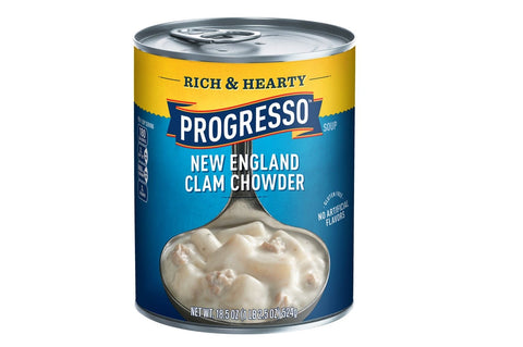 Progresso Rich and Hearty New England Clam Chowder Soup, 18.5 Ounce -- 12 per case.