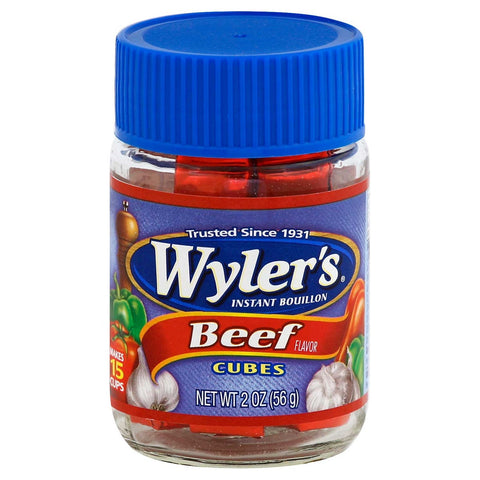 Wylers Beef Bouillon Cubes - 15 cubes per jar, 24 jars per case