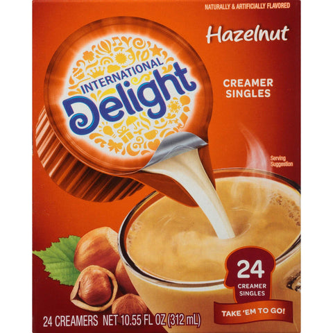 International Delight Hazelnut Creamer - Aseptic Pack, 10.5 Fluid Ounce -- 6 per case.
