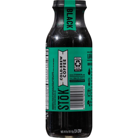 Stok Unsweetened Black Cold Brew Coffee, 13.7 Fluid Ounce -- 12 per case.