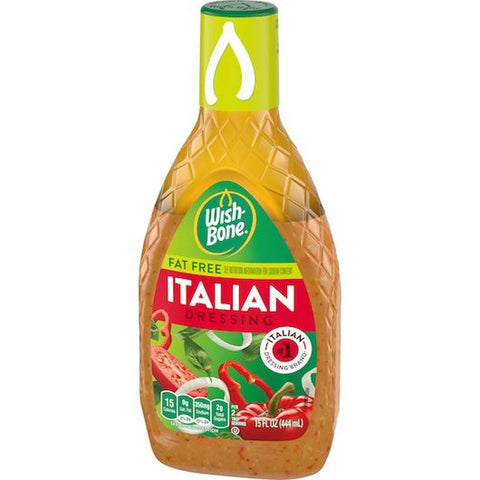 Wishbone Fat Free Italian Dressing, 15 Fluid Ounce -- 6 per case