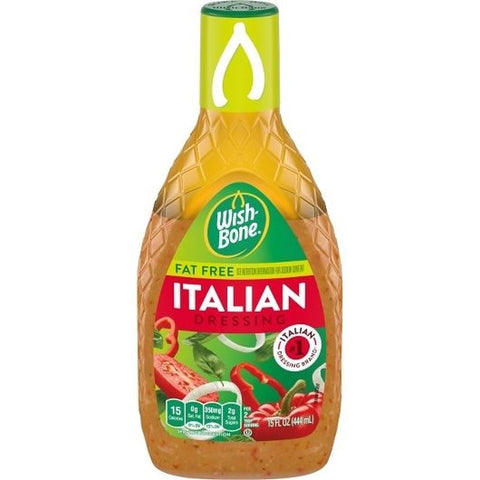 Wishbone Fat Free Italian Dressing, 15 Fluid Ounce -- 6 per case