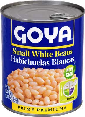Goya Small White Beans, 29 Ounce -- 12 per case.