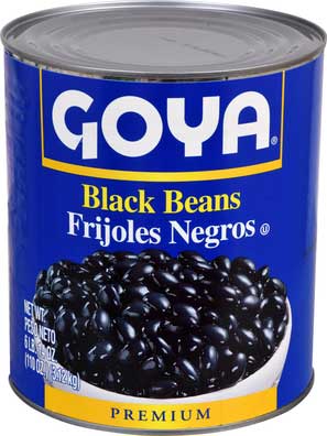 Goya Black Beans - 110 oz. can, 6 cans per case